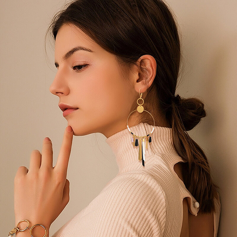 Eye Catching Bohemian Long Tassel Earrings With Vintage Flair