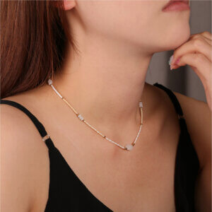 Boho Handmade Natural Stone Necklaces with Colorful Beads