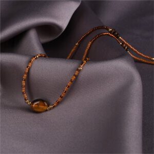 Boho Handmade Natural Stone Necklaces with Colorful Beads