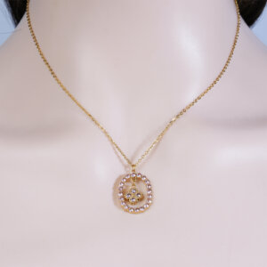 Delicate 18K Gold Plated Stainless Steel Clover Pendant Necklace