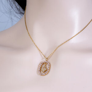 Delicate 18K Gold Plated Stainless Steel Clover Pendant Necklace