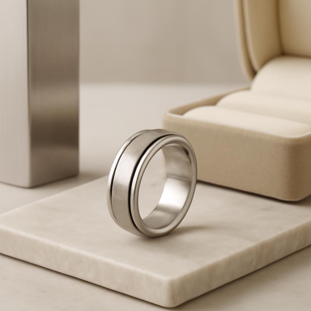 Hexingsheng Jewelry | Unveiling the Stainless Steel Fidget Ring: Combining Style and Stress Management